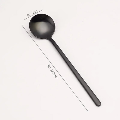 1 vnt didelio dydžio 304 nerūdijančio plieno kavos šaukštas apvalios galvos šaukštas korėjietiško stiliaus šaukštai medaus deserto dovanų maišymo šaukštas