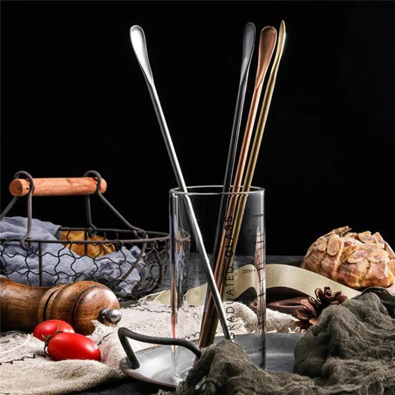 Nerūdijančio plieno 304 ilgas kotas kavos šaukštas Desertas mažas vaisių šakutė peilis ledo šaukštas maišytuvas arbatos maišymo šaukštas virtuvės stalo reikmenys