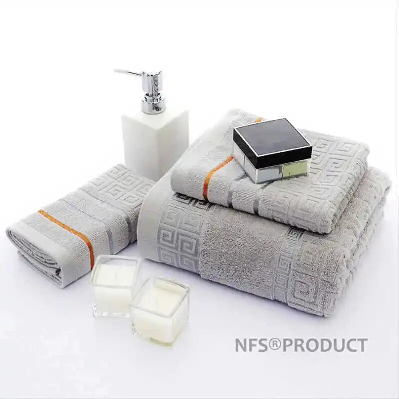 Vannitoarätikute komplekt täiskasvanutele 1tk 70x140cm vannirätik ja 2tk 34x75cm näorätikud puuvillane rätik Sport Travel Beach pesulapp