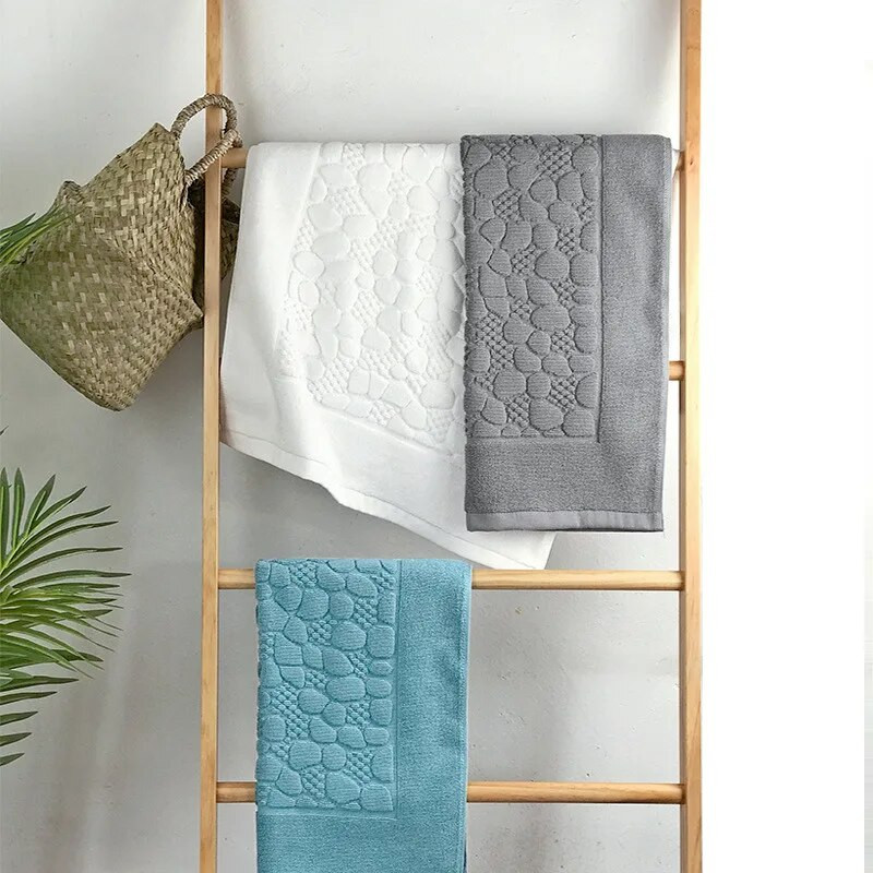 Bijeli podni ručnik popločani kamen parten za noge hotelski dom siva prostirka za kupaonicu prostirke za kupanje pamučni neklizajući ručnici za kadu koji upijaju vodu