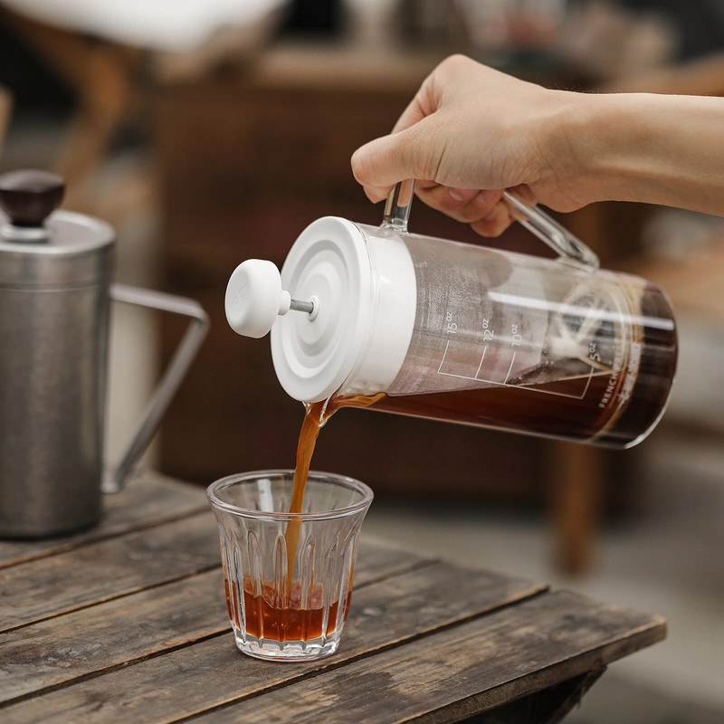 MHW-3BOMBER 15 OZ French Press Aparat za kavu Prozirni Cold Brew Otporan na toplinu Izdržljivi prijenosni Lončić za kavu za kampiranje Pokloni
