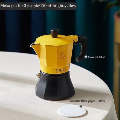 Класически италиански прибори за кафе Реколта с дръжка Еспресо машина Moka Pot Инструменти за приготвяне на кафе Cafetera 150/300 ml Комплект аксесоари за кафе