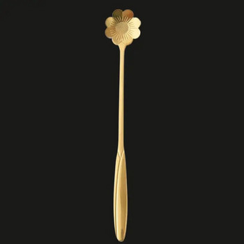4 ΤΕΜ. Δημιουργικό κουτάλι από ανοξείδωτο ατσάλι Χρυσό κουτάλι καφέ κουτάλι παγωτού τσαγιού ανακατεύοντας κουτάλια αξεσουάρ κουζίνας Διακοσμητικό σερβίτσιο