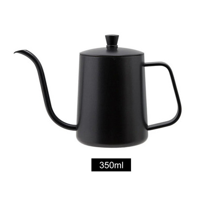 350 мл 600 мл капков чайник кафе чайник незалепващо покритие от неръждаема стомана с гъши врат Тънък чайник за кафе