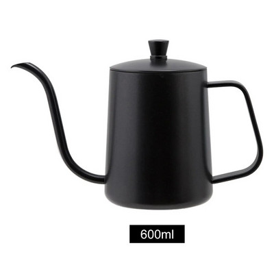 350 мл 600 мл капков чайник кафе чайник незалепващо покритие от неръждаема стомана с гъши врат Тънък чайник за кафе