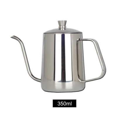 350 мл 600 мл капков чайник кафе чайник незалепващо покритие от неръждаема стомана с гъши врат Тънък чайник за кафе