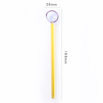 Kreatív színes üvegkeverő kanál színes üvegkeverő rúd aranyos hosszú nyelű gyümölcslé kávé kinyújtott kanál étkészlet