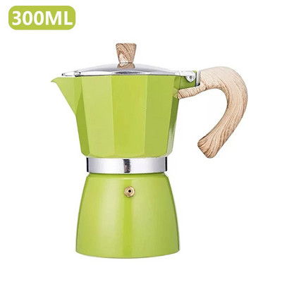 Vintage Aparat za espresso s drvenom ručkom Moka Lonac Klasični talijanski i kubanski Alati za pripremu piva Cafetera 150 ml 300 ml Dodaci za kafić