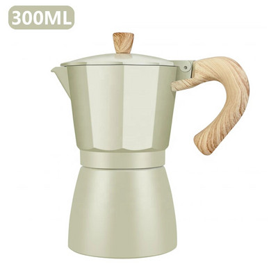 Vintage Aparat za espresso s drvenom ručkom Moka Lonac Klasični talijanski i kubanski Alati za pripremu piva Cafetera 150 ml 300 ml Dodaci za kafić