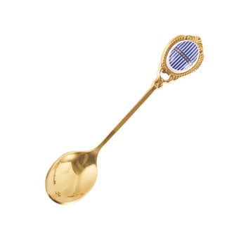 Χρυσό ανοξείδωτο κουτάλι ελαφρύ πολυτελές Κουτάλι καφέ Κουτάλι δημιουργικό ανάμειξη κουταλάκι του γλυκού με κεραμικό ντεκόρ Επιτραπέζια σκεύη δώρα