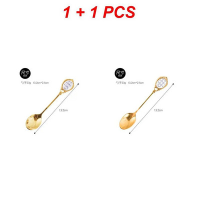 Χρυσό ανοξείδωτο κουτάλι ελαφρύ πολυτελές Κουτάλι καφέ Κουτάλι δημιουργικό ανάμειξη κουταλάκι του γλυκού με κεραμικό ντεκόρ Επιτραπέζια σκεύη δώρα