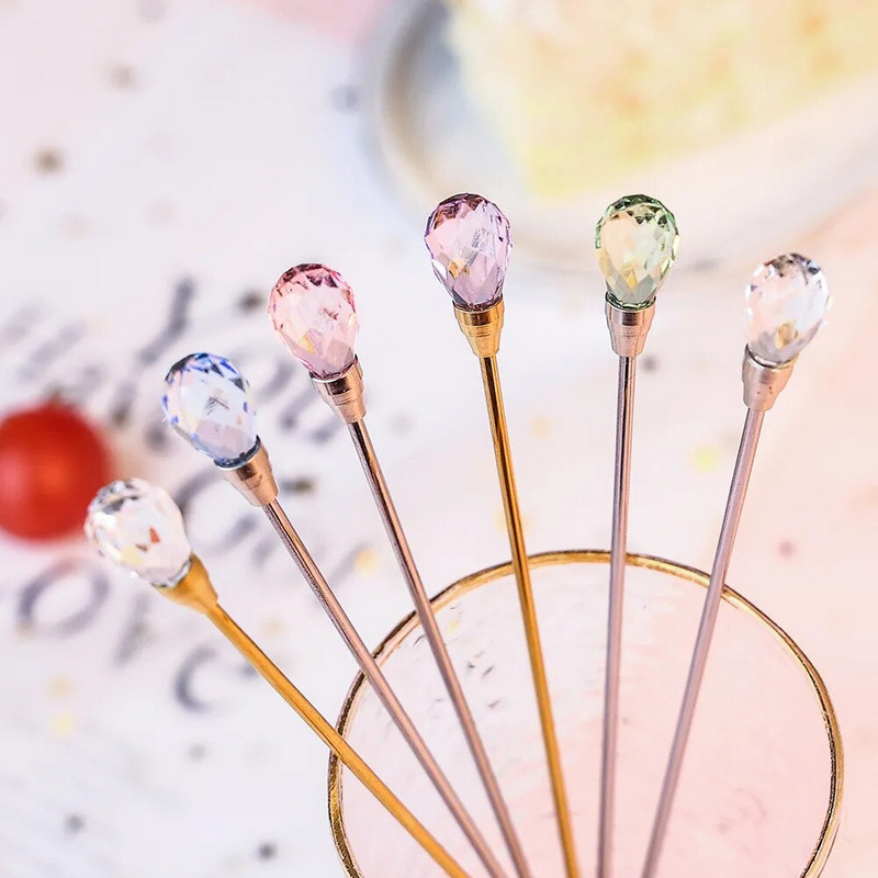 1kom Kristalna žlica od nehrđajućeg čelika Žličica za kavu Slatka žličica za sladoled za desert Kuhinjski dodaci za restoran