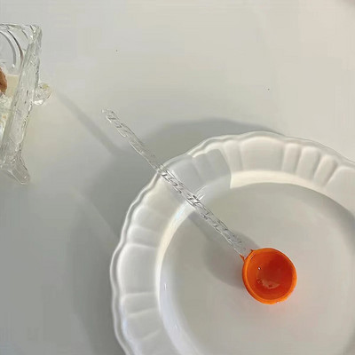 Kristálykanál Üveg Teáskanál Kreatív Kávékanál Desszert Tortakanál Evőeszközök Tej Kávé Keverő Kanál Konyhai étkészlet