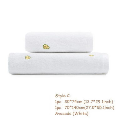 Хавлиена кърпа за баня от чист памук Луксозна висококачествена хавлиена кърпа за баня с принт авокадо Меки супер абсорбиращи плажни кърпи за възрастни 70x140 см