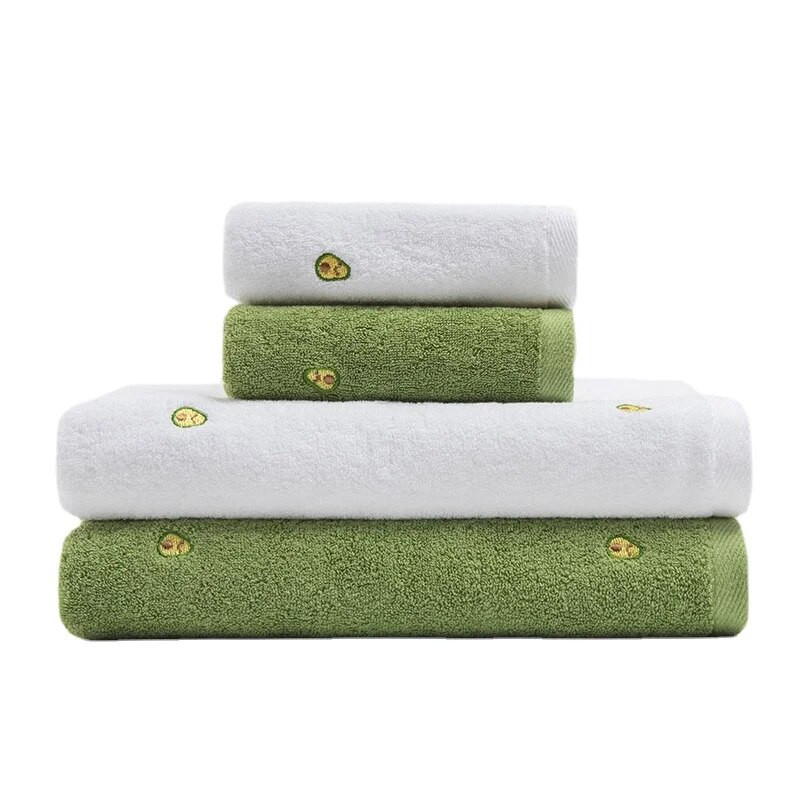 Хавлиена кърпа за баня от чист памук Луксозна висококачествена хавлиена кърпа за баня с принт авокадо Меки супер абсорбиращи плажни кърпи за възрастни 70x140 см