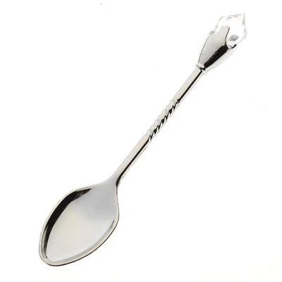 Vintage kristalni uzorak mala kava čaj mini žlica za miješanje zlatna srebrna žlica dodaci za kafeteriju visoke kvalitete retro