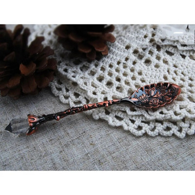 Vintage kristalni uzorak mala kava čaj mini žlica za miješanje zlatna srebrna žlica dodaci za kafeteriju visoke kvalitete retro