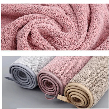 75X35CM Висококачествена кърпа за баня от бамбукови въглища и коралови кадифени влакна за възрастни бързосъхнеща мека абсорбираща кърпа за хотелски салон за красота