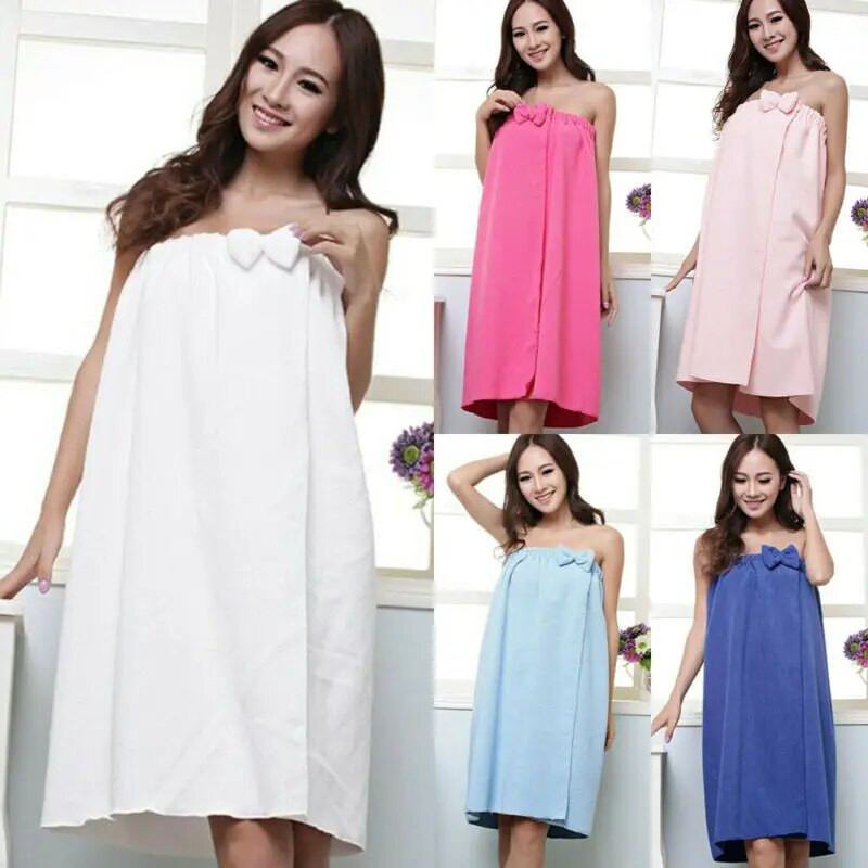 Bowknot Микрофибърни влакна Баня Beach SPA Абсорбираща кърпа Wrap Хавлиена кърпа