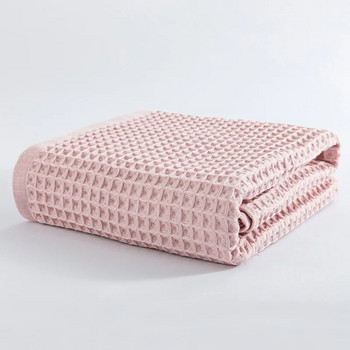 1 брой 70x140 см висококачествена 100% памучна вафлена кърпа за баня Мека абсорбираща кърпа за възрастни Домашна кърпа за баня