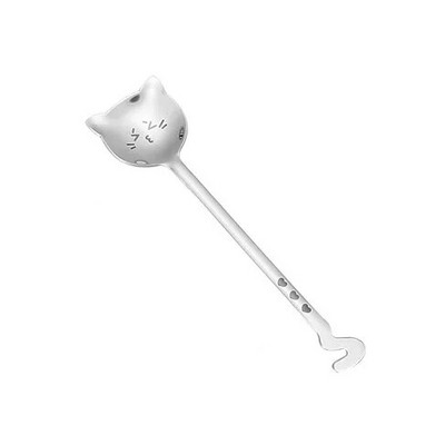 Mini Coffee Spoon Accessories Stirring Cute Cat Dessert Spoon 304 Stainlessl посуда Cucharas Café Cuchara ложка Cuillère 스푼 티스푼