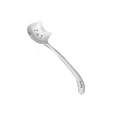 Mini Coffee Spoon Accessories Stirring Cute Cat Dessert Spoon 304 Stainlessl посуда Cucharas Café Cuchara ложка Cuillère 스푼 티스푼