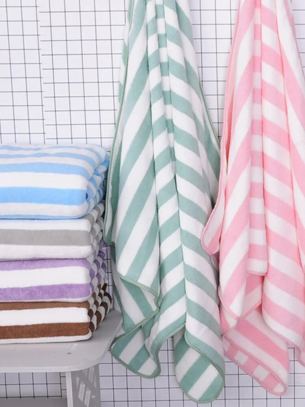 Hotelski kozmetički salon brzo sušeći ručnik za plažu kućni mekani upijajući ručnik za lice prugasti ručnik za kupanje od koraljnog flisa