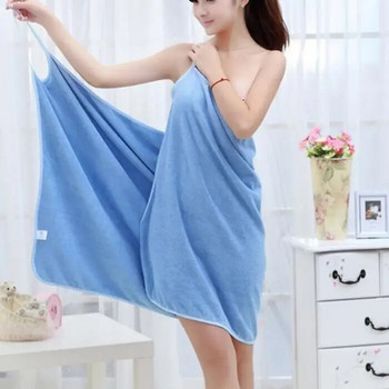 Γυναικεία μαλακή πετσέτα μπάνιου για ενήλικες Γυναικεία μπουρνούζι μικροϊνών για ντους για ενήλικες για υφάσματα σπιτιού Πετσέτες μπάνιου και σάουνας που στεγνώνουν γρήγορα