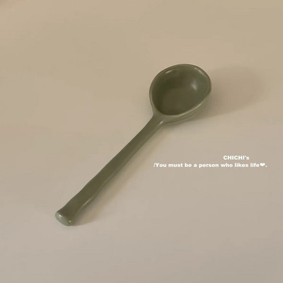 Keramička žlica s dugom drškom Alati za ispijanje kave i čaja Kuhinjski pribor Posuđe za jelo Posuđe za miješanje kolača Žličica za desert za juhu