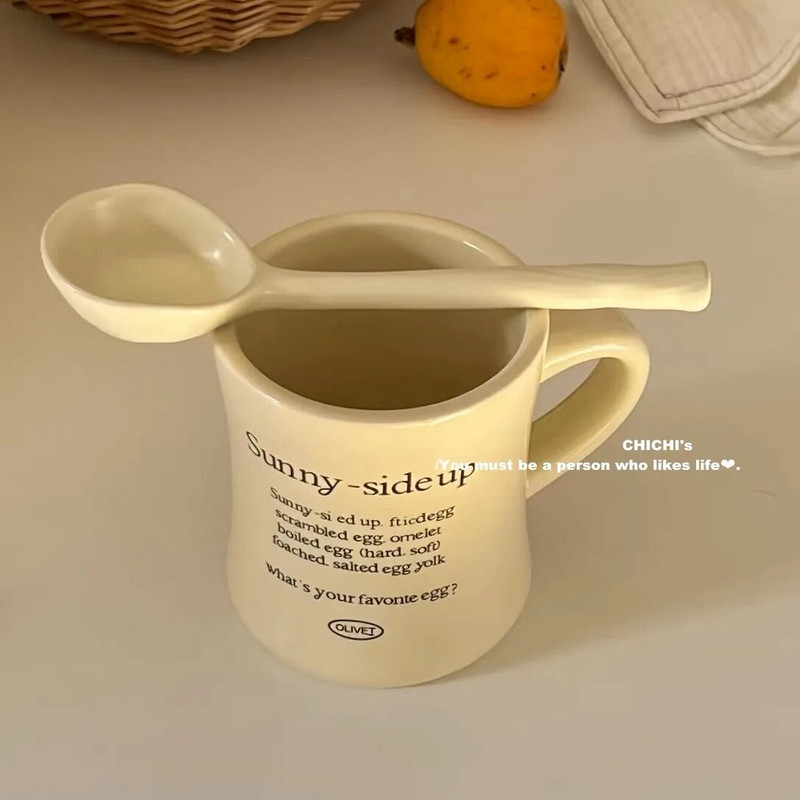 Keramička žlica s dugom drškom Alati za ispijanje kave i čaja Kuhinjski pribor Posuđe za jelo Posuđe za miješanje kolača Žličica za desert za juhu