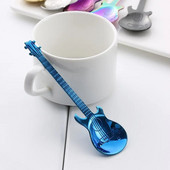 Kavos reikmenys Cukraus Šaukšteliai Arbatiniai Šaukšteliai Muzikiniai Kavos Šaukšteliai Kavos šaukšteliai Nerūdijančio plieno Gitaros formos Kavos Arbatiniai Šaukšteliai
