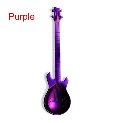 Kavos reikmenys Cukraus Šaukšteliai Arbatiniai Šaukšteliai Muzikiniai Kavos Šaukšteliai Kavos šaukšteliai Nerūdijančio plieno Gitaros formos Kavos Arbatiniai Šaukšteliai