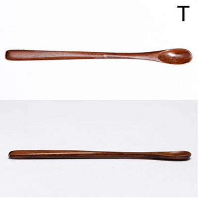 Дървена лъжица с дълга дръжка в японски стил Пръчка за разбъркване на кафе Чай Десертна лъжица Лъжица за смесване на супа Прибори за хранене Кухненски принадлежности