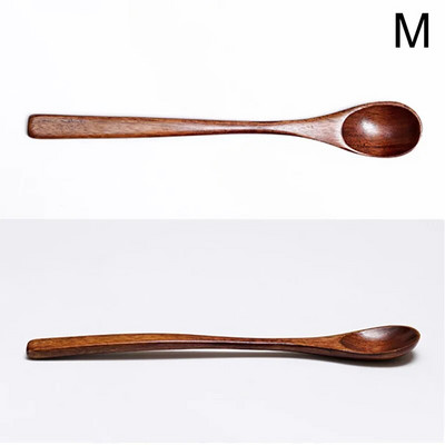 Дървена лъжица с дълга дръжка в японски стил Пръчка за разбъркване на кафе Чай Десертна лъжица Лъжица за смесване на супа Прибори за хранене Кухненски принадлежности