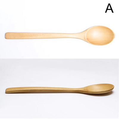 Дървена лъжица с дълга дръжка в японски стил Пръчка за разбъркване на кафе Чай Десертна лъжица Лъжица за смесване на супа Прибори за хранене Кухненски принадлежности
