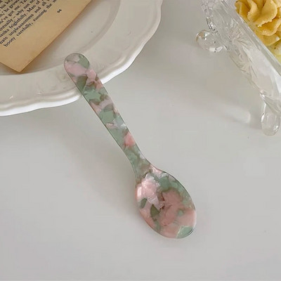 11 cm-es színes akril jégkanál krém kávé kaviár kanál bekeverő kanalak desszert teáskanál kézműves konyhai eszközök fényképes kellékek