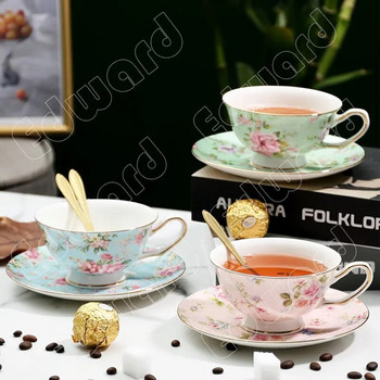 Цветни растения Шарки Чаши за чай и чинийки Чаша за кафе Чаша за домакинска употреба Керамична декорация Чаша за чай в скандинавски стил Чаши за сервиране