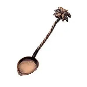 1PC Vintage kraljevski stil Stablo kokosa Čaj Žličica za kavu Sladoled Mali ukrasni poklon od cinka za zabavu u baru Retro Žličica za kavu Vruće