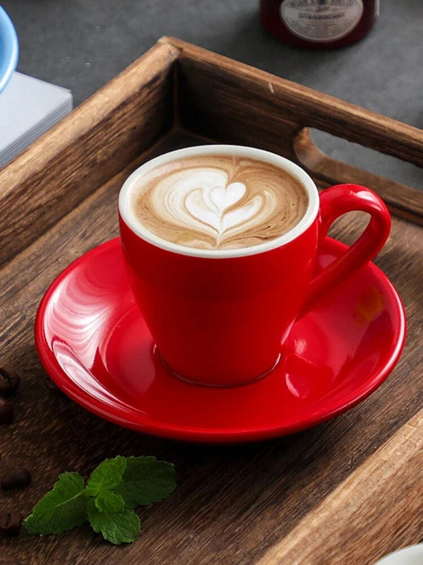 80 ml keramička šalica za kavu i tanjurić espresso šalice porculanska popodnevna šalica za čaj šalica za mlijeko za doručak slatke keramičke šalice veleprodaja