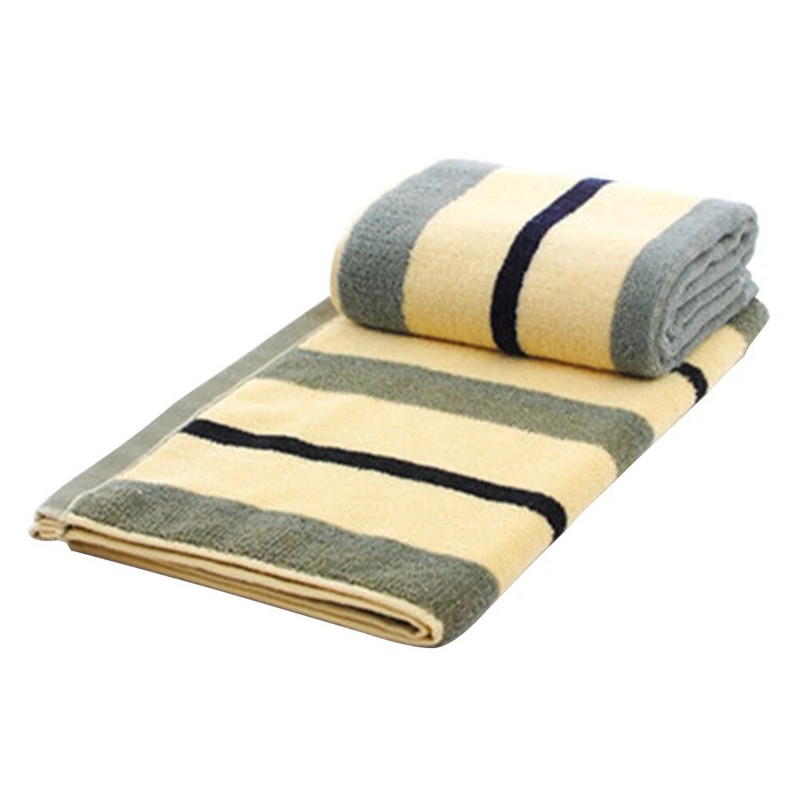 Sportski Ručnik za kupanje Tuš Fitnes Plaža Mekani pamuk Prijatan za kožu Debeli prugasti upijajući vodu Kućni dar Brzo sušeći Veliki