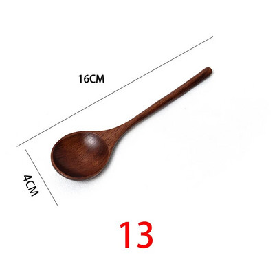 Drvena žlica Drvena japanska dugačka ručka za miješanje kave Čaj Žlica za desert Žličica za miješanje juhe Kuhinjsko posuđe