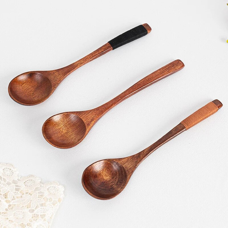 Drvena žlica Drvena japanska dugačka ručka za miješanje kave Čaj Žlica za desert Žličica za miješanje juhe Kuhinjsko posuđe
