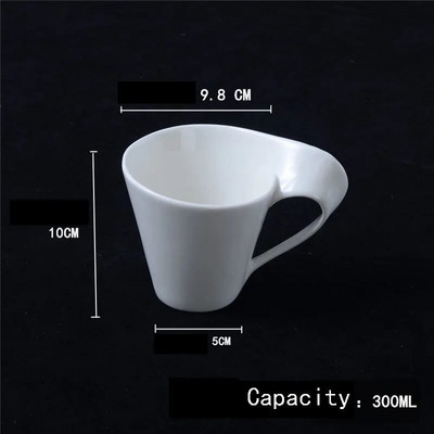 Kreativna keramička šalica za kavu od 300 ml Espresso šalica za kavu s tanjurićem Kućna šalica za vodu Šalica za doručak za par Šalica za mlijeko Umjetnički set šalica za čaj
