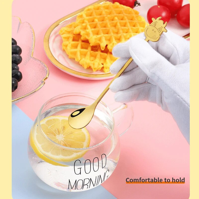 1vnt mielas kavos desertinis šaukštas šakutė nerūdijančio plieno maišymo šaukštas ledų pyrago priedai Virtuvės baro desertinis kavos indai