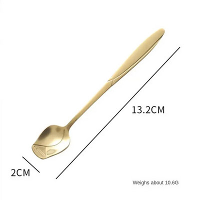 1PC Žlica za ruže od nehrđajućeg čelika, duga ručka, žličica za kavu, čaj, desert, sladoled, posuđe, žlica za salatu od meda, dekor božićni dar