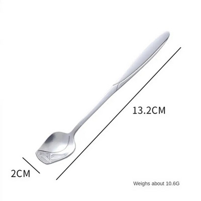 1PC Žlica za ruže od nehrđajućeg čelika, duga ručka, žličica za kavu, čaj, desert, sladoled, posuđe, žlica za salatu od meda, dekor božićni dar