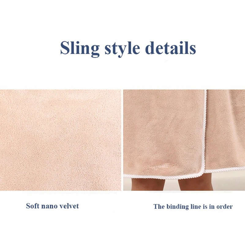 Prosoape de baie care se pot purta din lână de coral Fusta de baie pentru femei Sling absorbantă pentru hotel, acasă, baie, halat de baie pentru femei, prosop cu uscare rapidă
