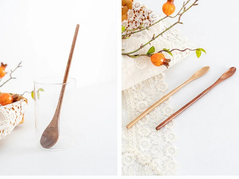 Drvena žlica s dugom drškom Kava Žličice za miješanje čaja Desert Med Juha Žličica Sigurnost Kuhinjsko posuđe Posuđe Posuđe