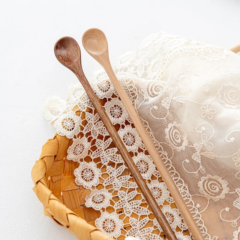 Drvena žlica s dugom drškom Kava Žličice za miješanje čaja Desert Med Juha Žličica Sigurnost Kuhinjsko posuđe Posuđe Posuđe