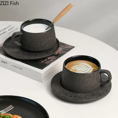 Set ceașcă de cafea și farfurii japoneze, ceai de birou, ceai de după-amiază, ceai de după-amiază, ceai de cafea cu lapte pentru acasă, set de băuturi